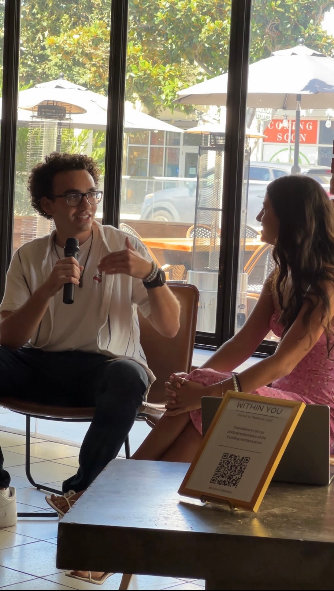 Stephen Leakos speaking at a wellness event